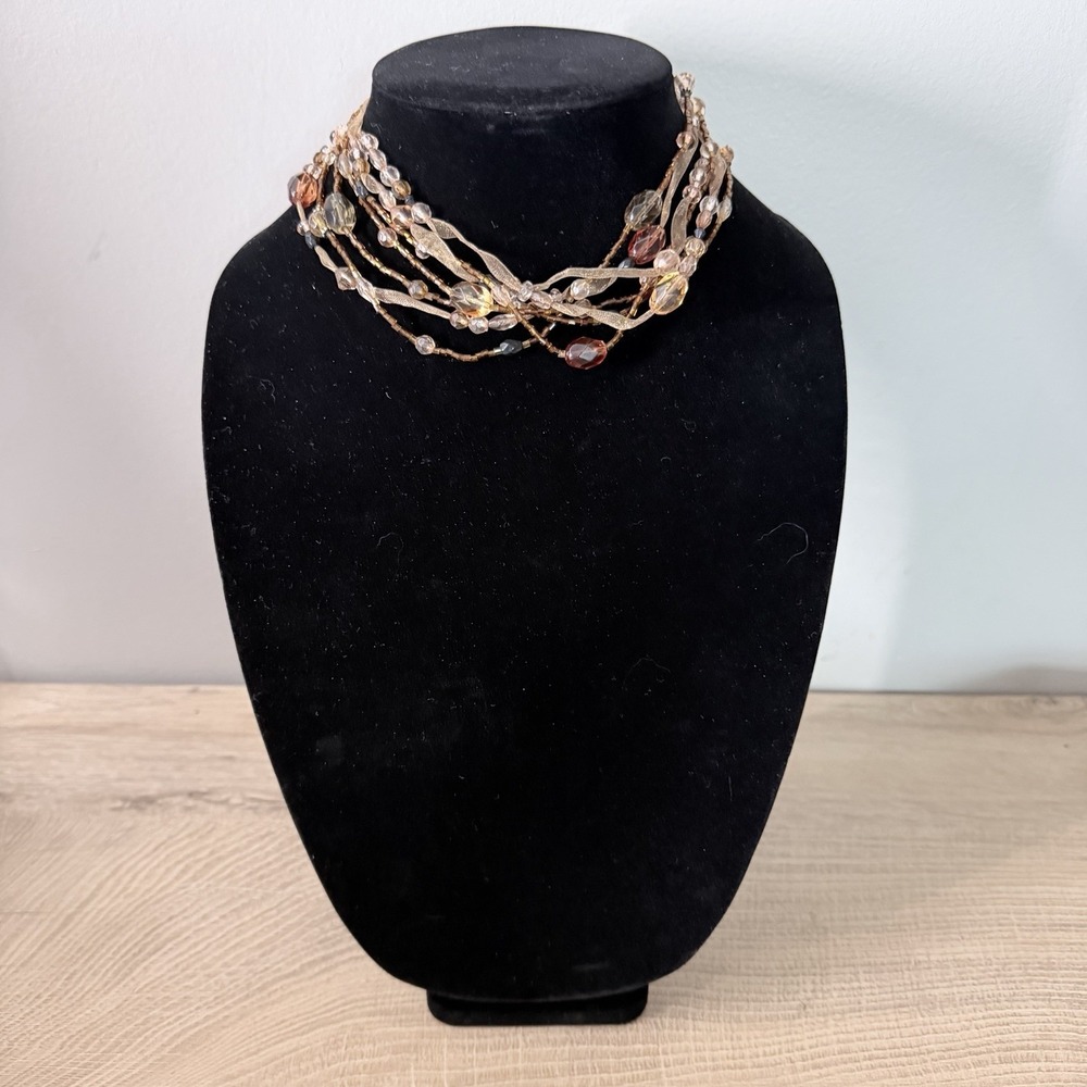 Boho Layered Choker Necklace Romantic‎ Fairycore Cottagecore Statement Jewelry